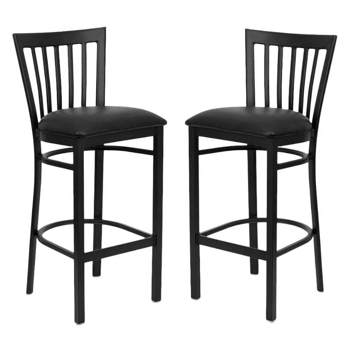 Black Metal Bar Stool Set of 2 Z162516