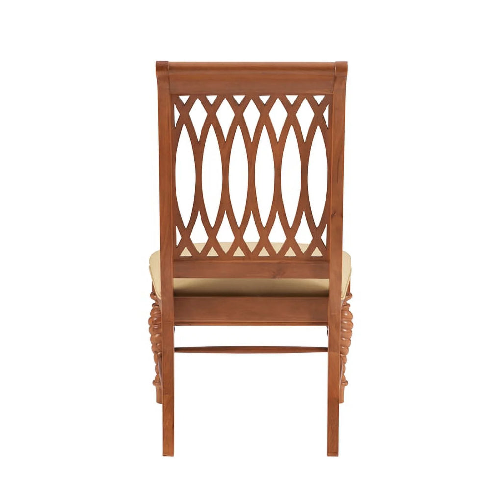 Natural Brown Faux Leather Chairs Set of 2 I768482