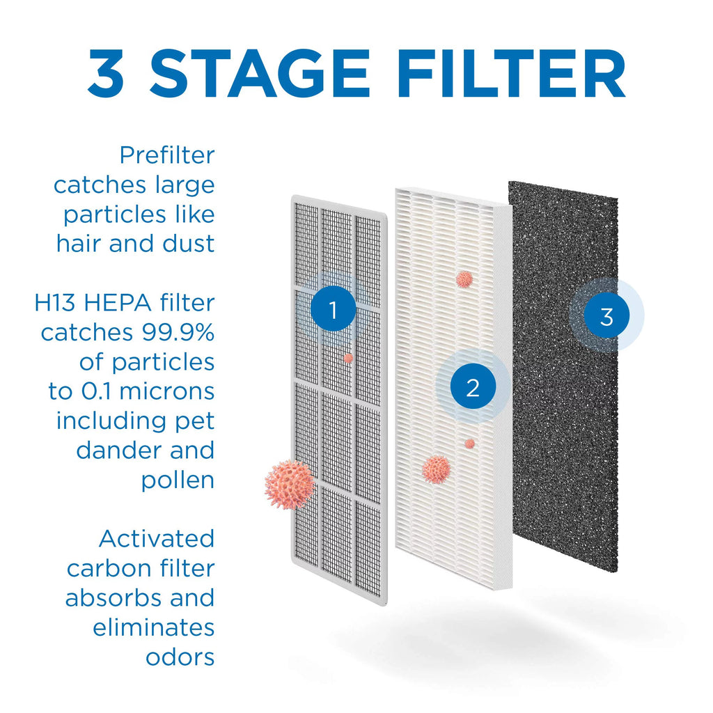 White H13 True HEPA Air Purifier, 2-Pack C2278