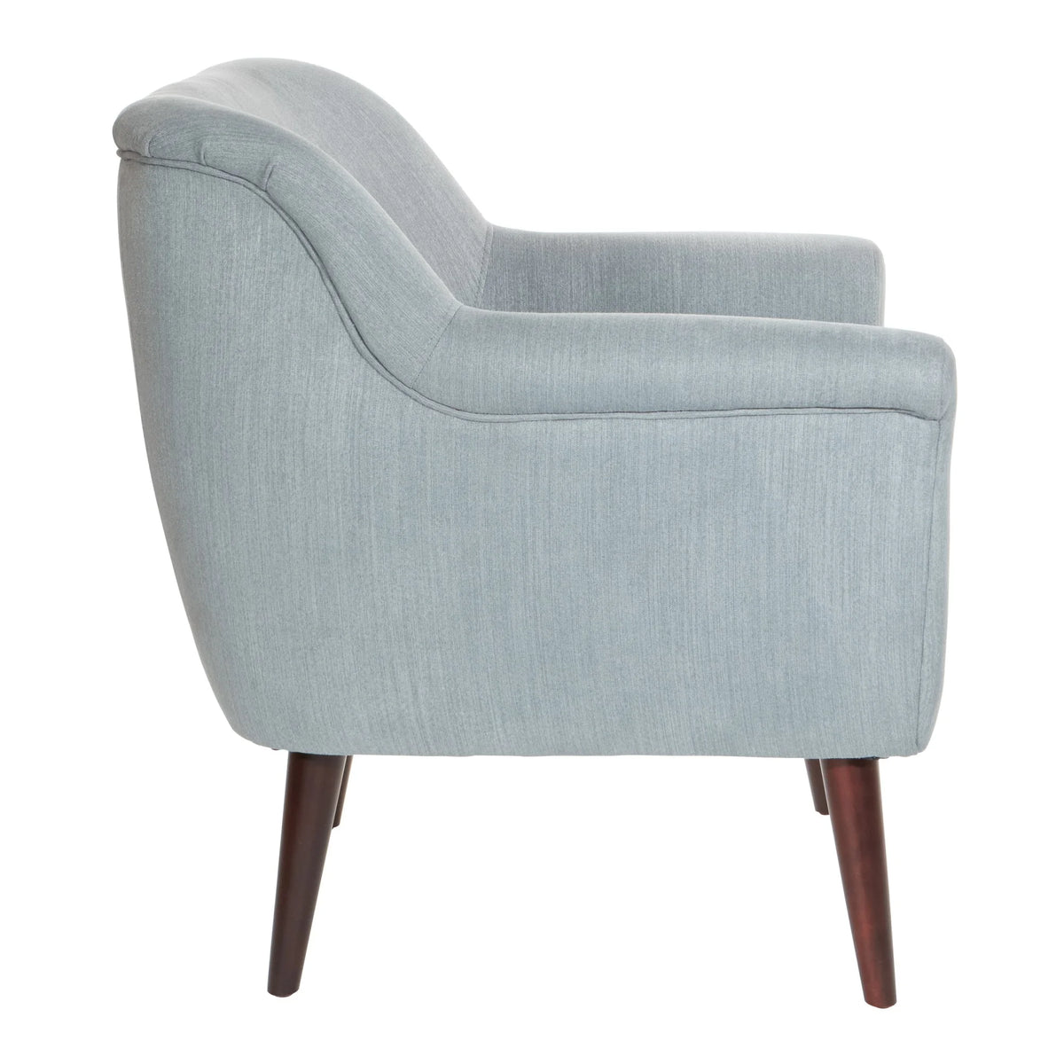 Charcoal Gray Fabric Accent Chair with Dark Coffee Finish Legs V72942