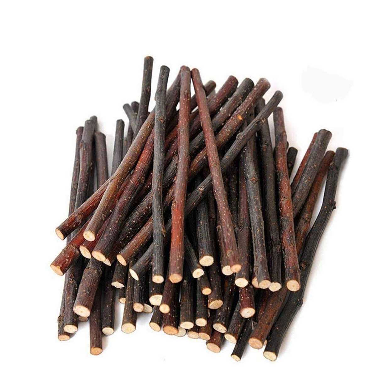 Organic Apple Sticks Chew Toys for Rabbits Guinea Pigs Chinchilla Hamster Small Animals F499