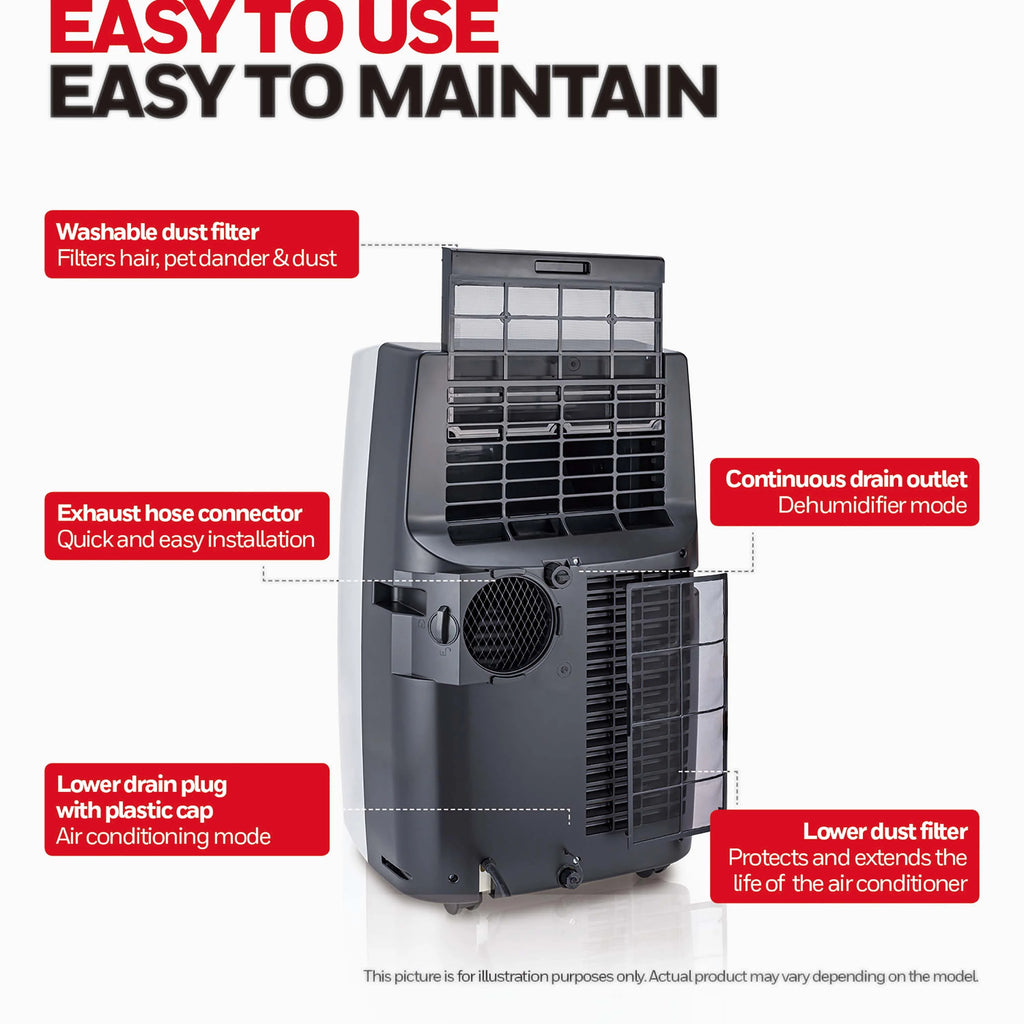 Portable 14000 Btu 115V Air Conditioner with Heat Pump K76232