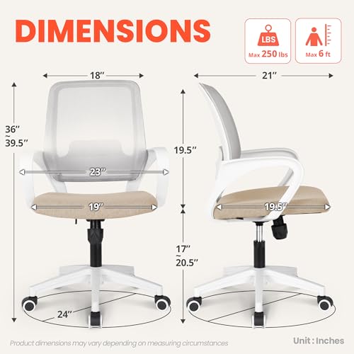 Black Ergonomic Mesh Office Chair with Lumbar Support F991