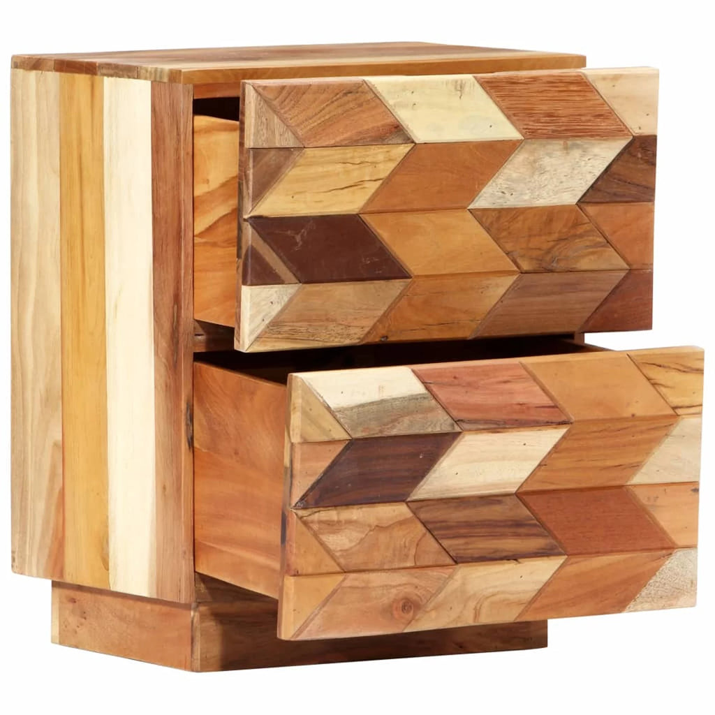 Solid Reclaimed Wood Bedside Cabinet H370
