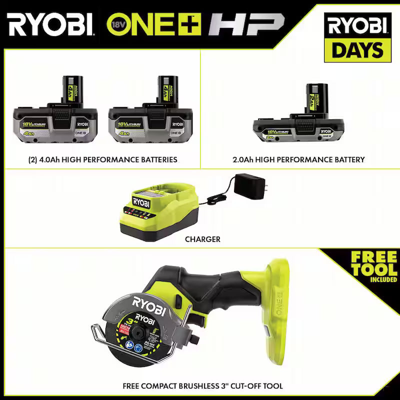 18V Cordless Power Tool Kit with Batteries and Charger N313