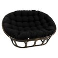 Black Solid Twill Double Papasan Cushion E762