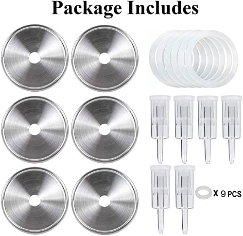 6 Set Stainless Steel Fermentation Lids for Wide Mouth Jars V28319