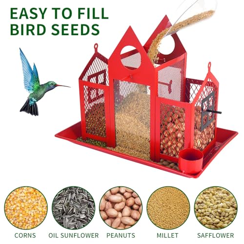 Hanging Metal Squirrel Proof Bird Feeder B40416