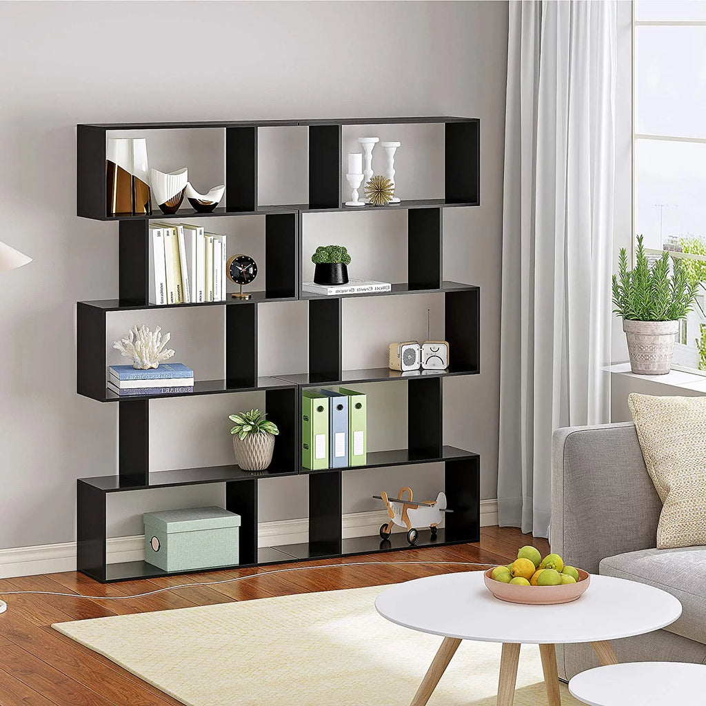 5-Tier Black Bookcase Shelving Unit X753