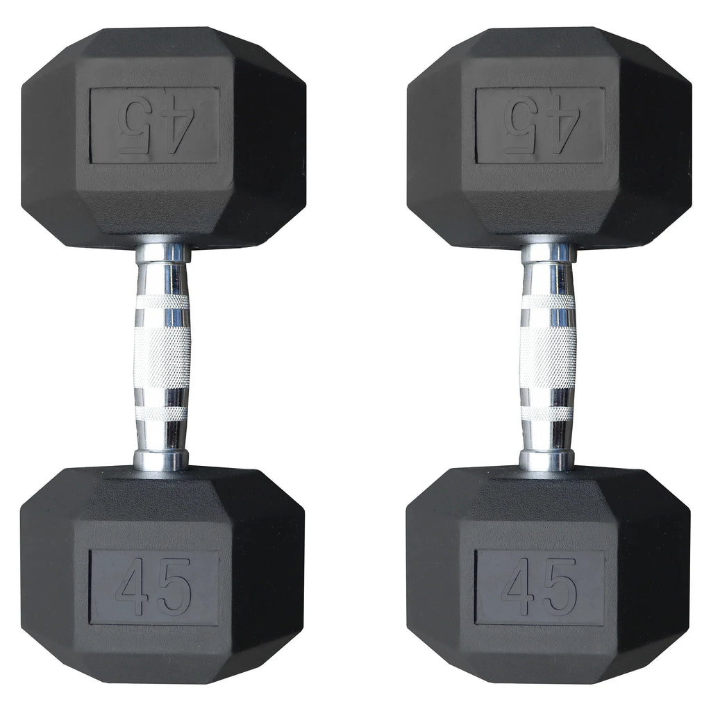 45 lb Rubber Dumbbell Pair J57891
