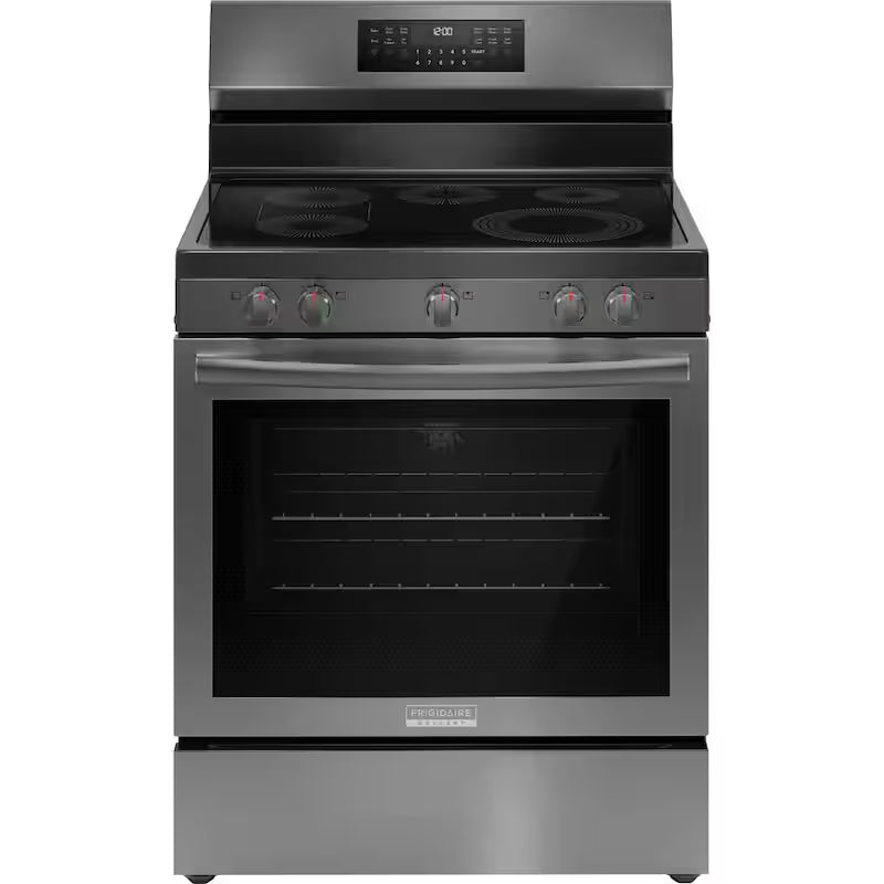 30 in 5 Element Freestanding Range in Black Stainless Steel with True Convection and Air Fry N738911
