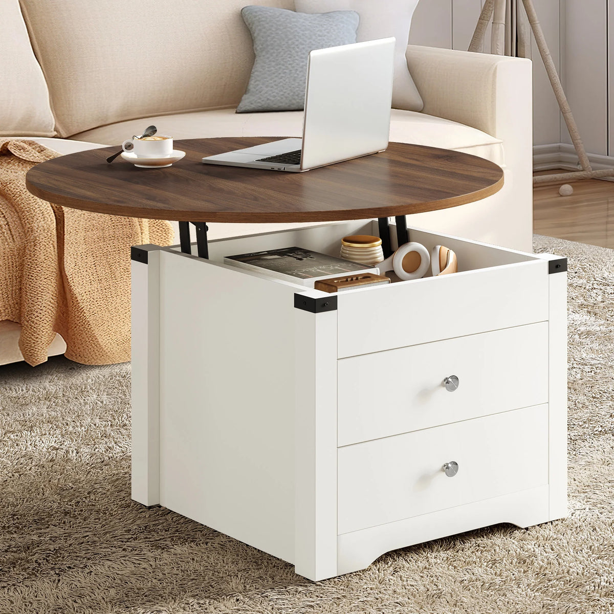 Lift Top Coffee Table with Storage Q689