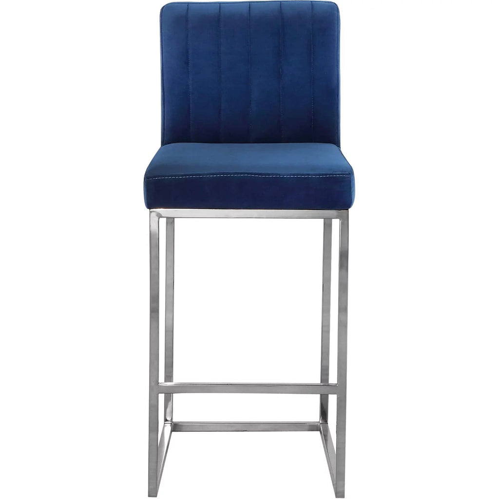 Gray Velvet Counter Stool S346705