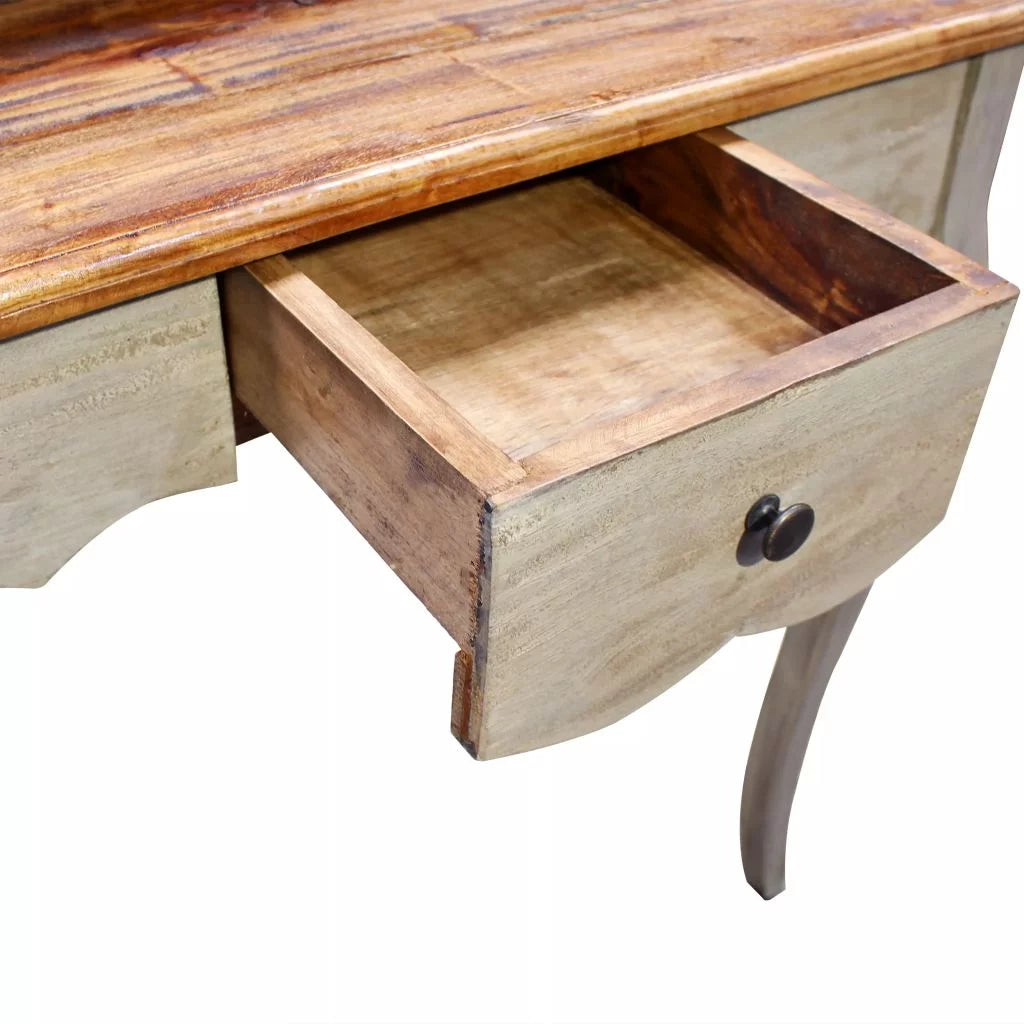 Writing Desk with Storage Drawers and Curved Leg C6388