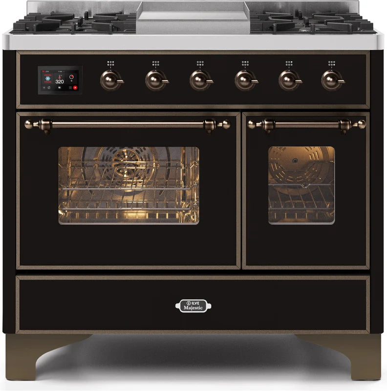 Glossy Black Dual Fuel Propane Gas Range T626