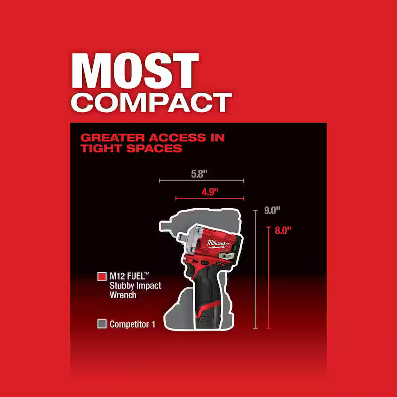 12V Brushless Cordless 3/8 in. and 1/2 in. Impact Wrench C4563