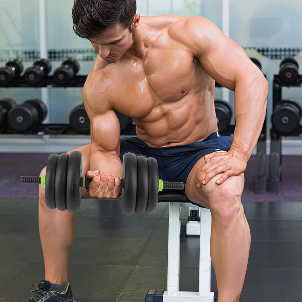 Adjustable Dumbbells Set 4 in 1 Non-slip Handles F456