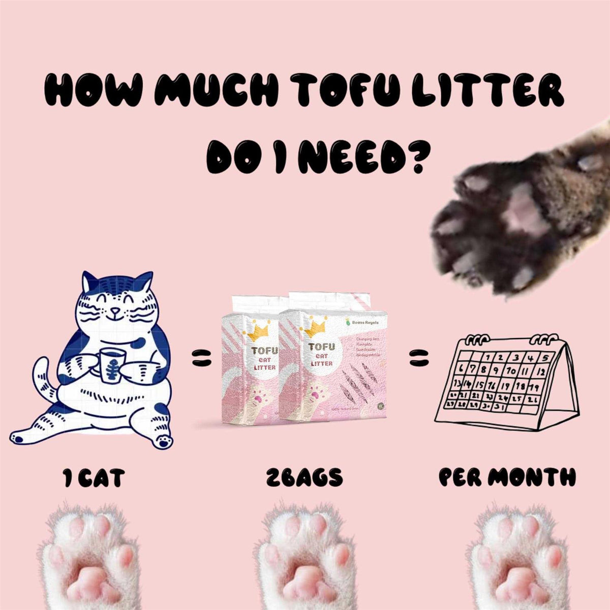 Tofu Cat Litter Clumping C45604