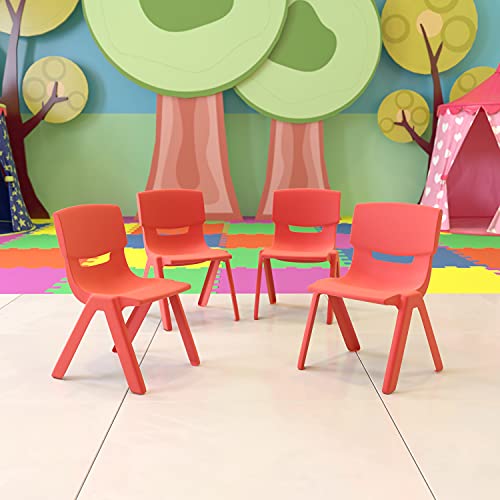 Blue Plastic Stackable School Chair 4 Pack N406434