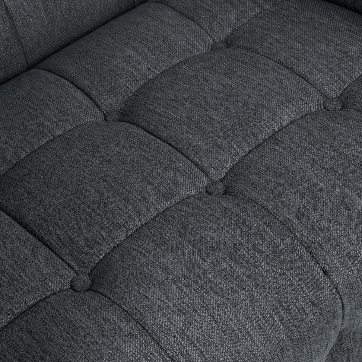 Charcoal and Brown Fabric 5-Seater Living Room Set E620661