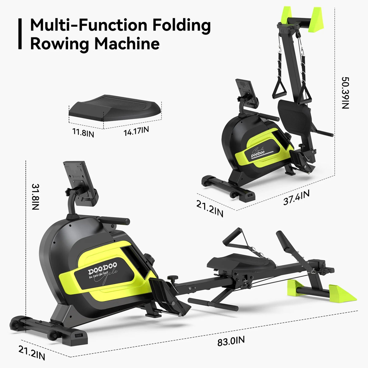 3-in-1 Foldable Magnetic Rowing Machine R6946