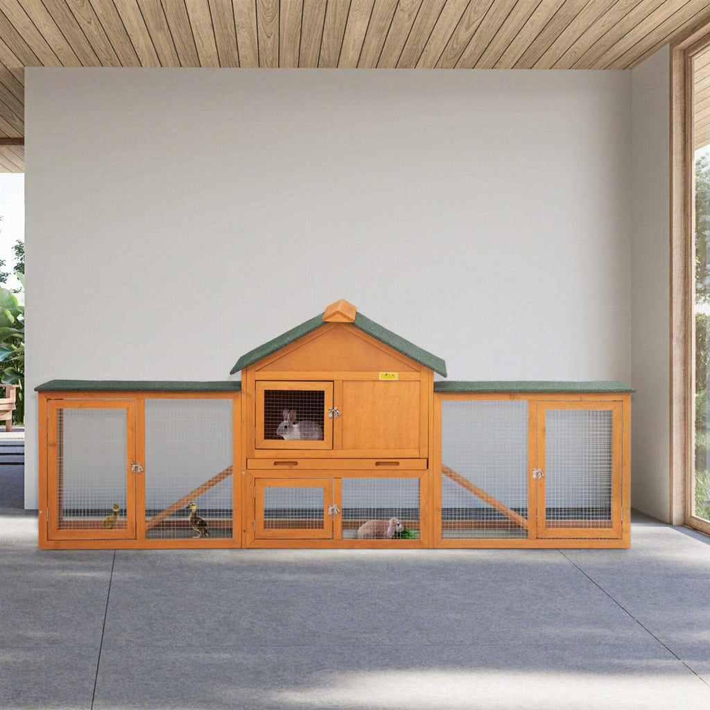 82L Extra-Large Wooden Rabbit Cage With Double Runs I593