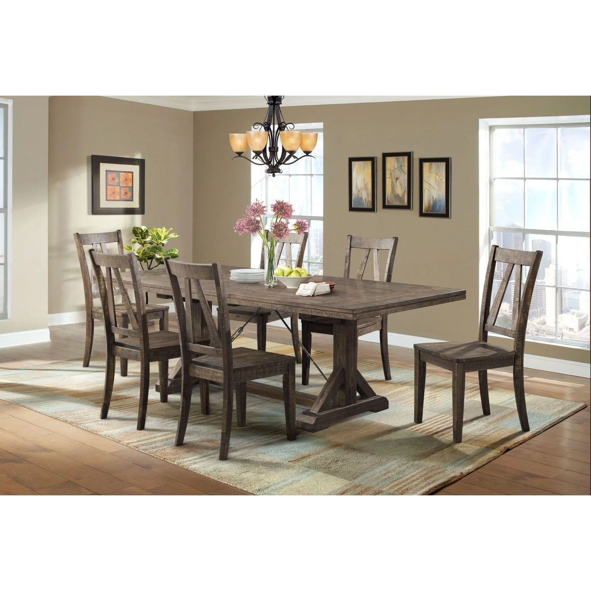 7 Piece Dining Set in Walnut W58183