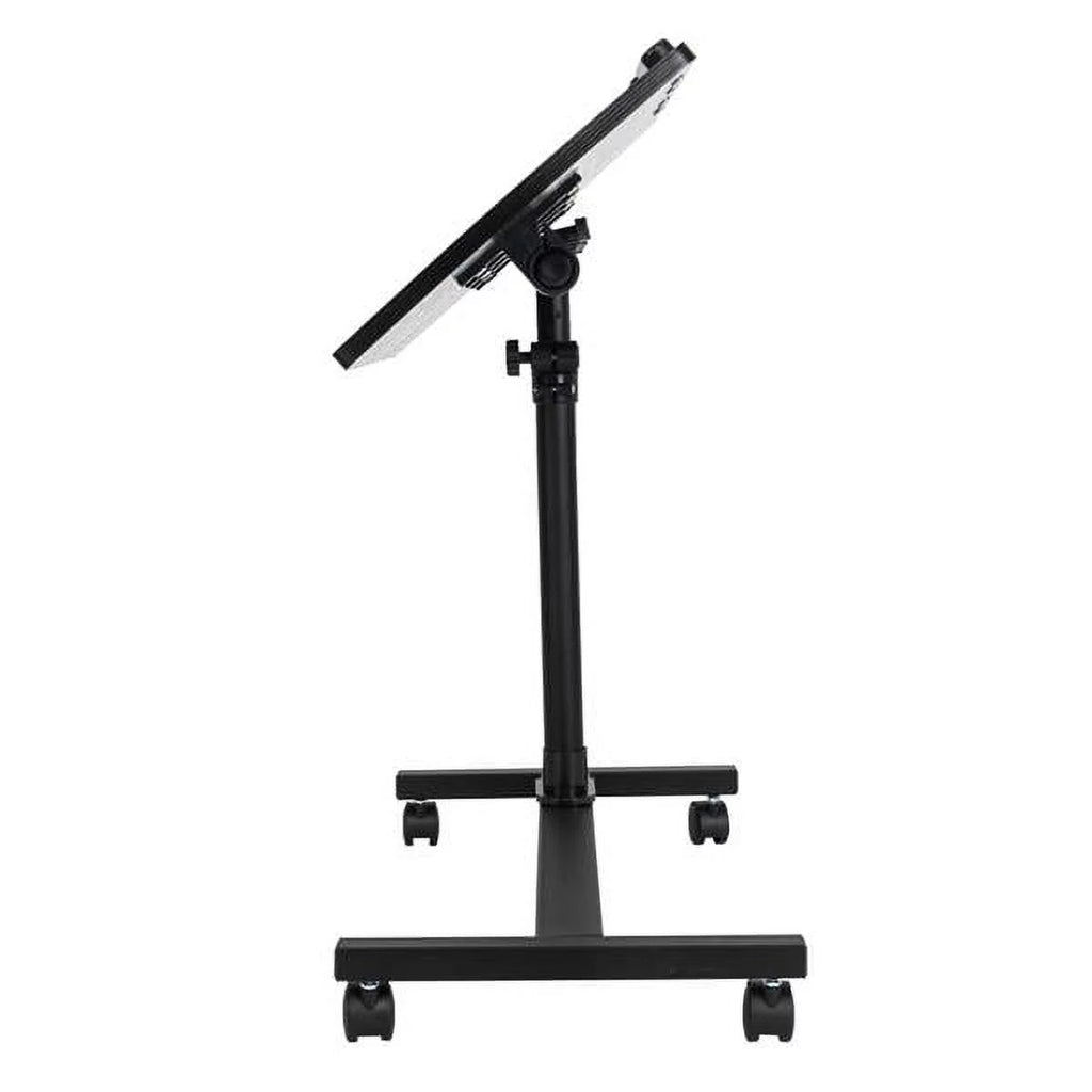Portable Rolling Laptop Desk, Adjustable Height, Black H71455