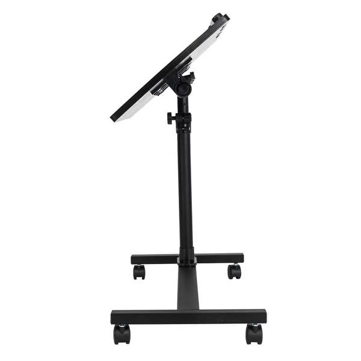 Portable Rolling Laptop Desk, Adjustable Height, Black H71455
