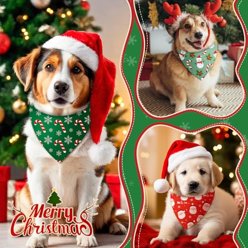 100 Pcs Red Plaid Dog Bandanas Q68328