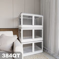 Transparent Stackable Storage Bins with Wheels U3221