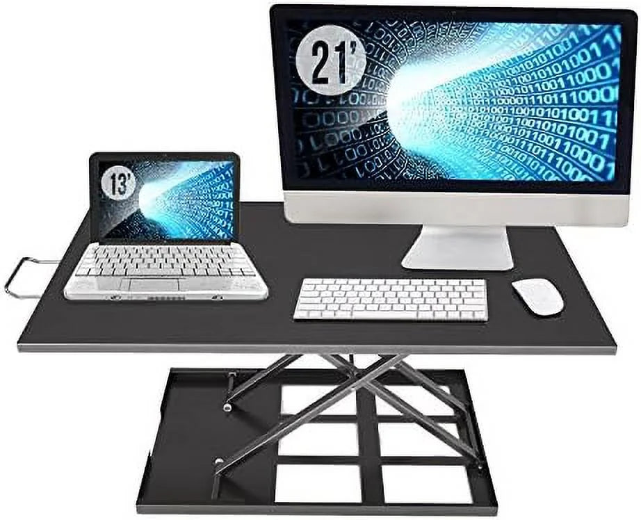 Adjustable Black Standing Desk Converter D219537