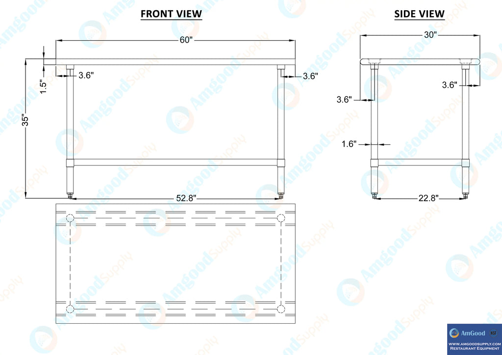 Stainless Steel Work Table with Undershelf N540184