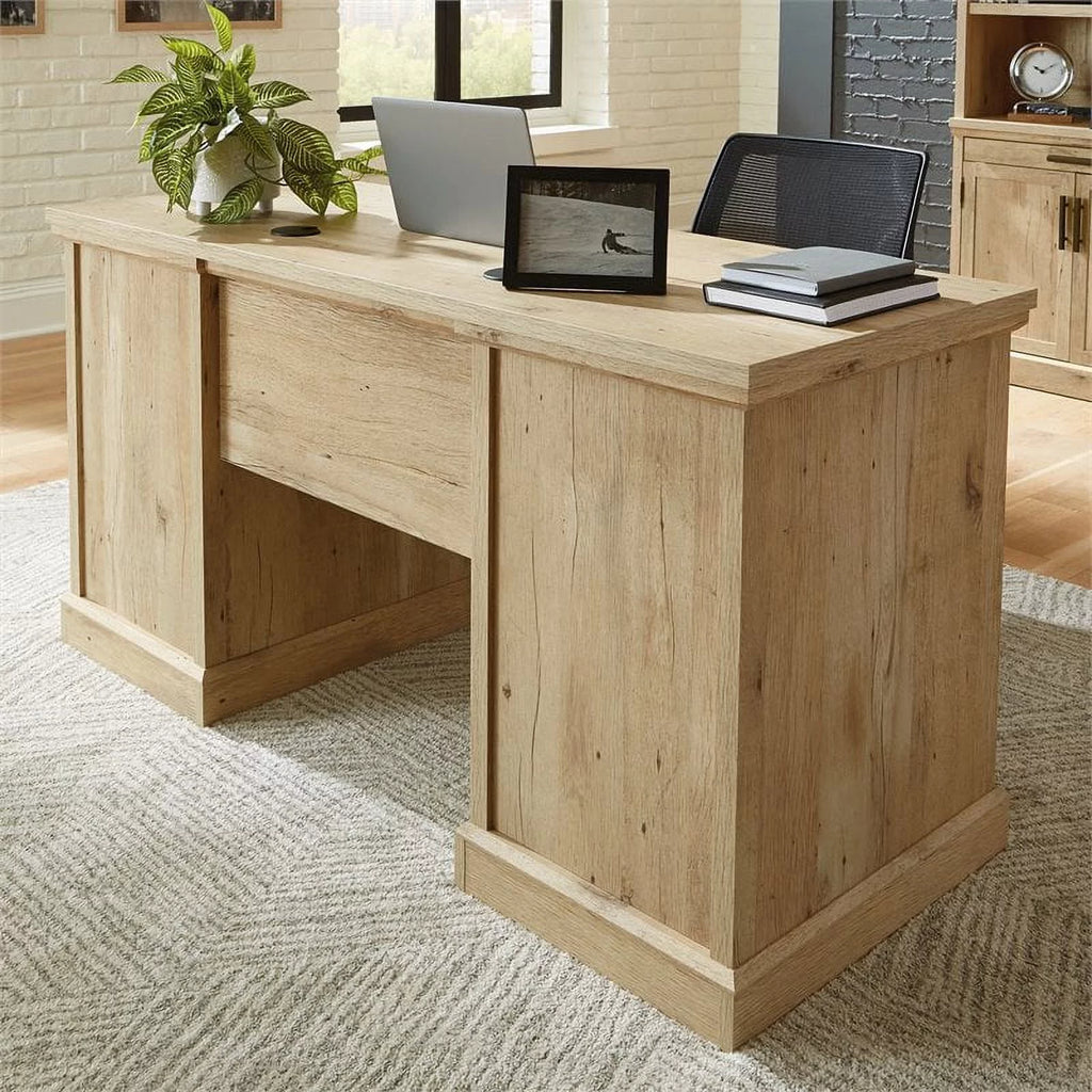 60" Engineered Wood Credenza Desk in Prime Oak Y95480