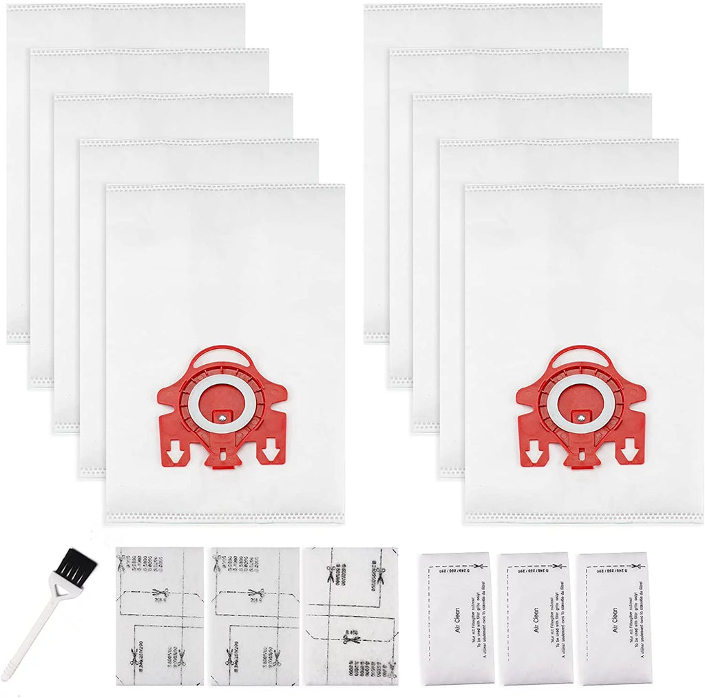 3D Airclean Dust Bags Replacement Pack of 10 with 3 Motor Protection Filters X44924