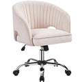 Cream Velvet Tufted Office Chair G833