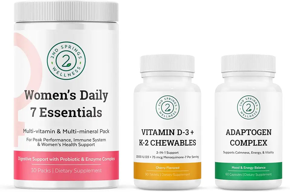Vitamin D3 + K2 Chewables & Adaptogen Complex Bundle O90502