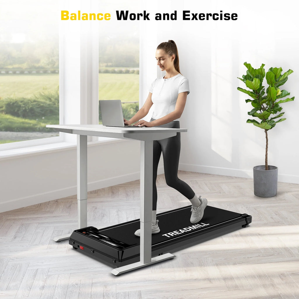 Black Portable Under Desk Treadmill Walking Pad Y19577