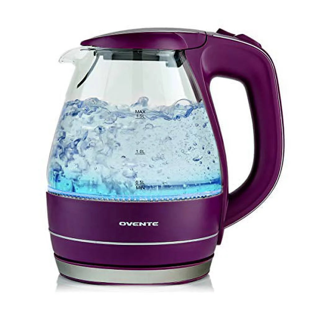 Electric Glass Kettle with Filter 1.5 Liter Stainless Steel Base A5296