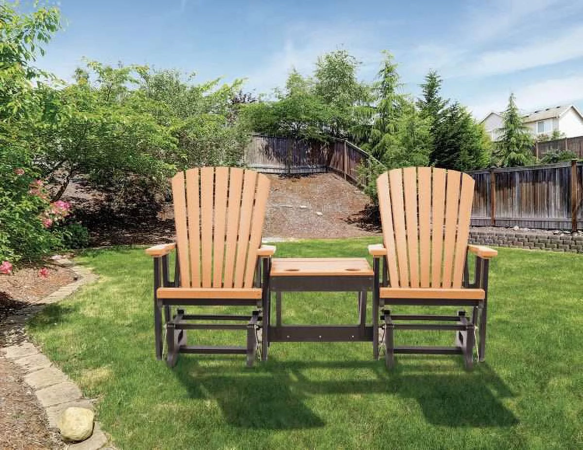 Poly Outdoor Adirondack Double Glider V396