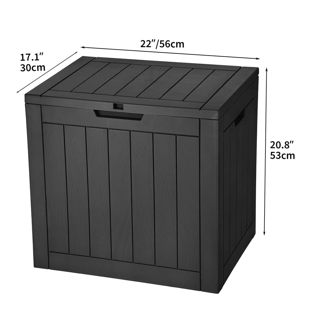 30 Gallon Black Waterproof Resin Outdoor Storage Chest N950688