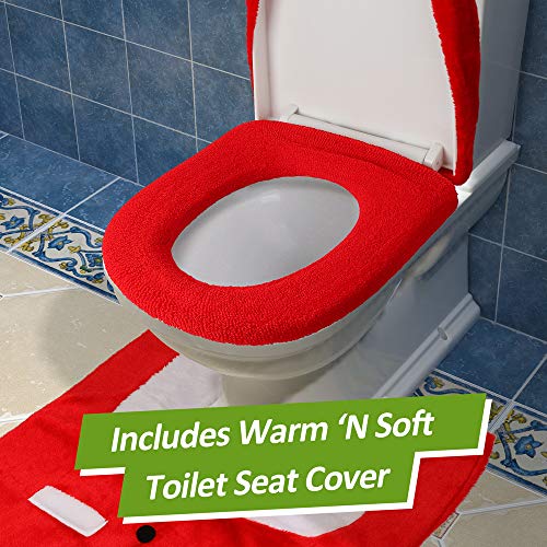 Santa Toilet Seat Cover and Rug Set of 5 V7147