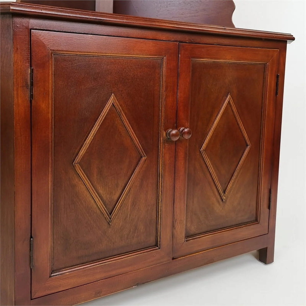 Brown Wood Three Shelf Corner Display Unit N253