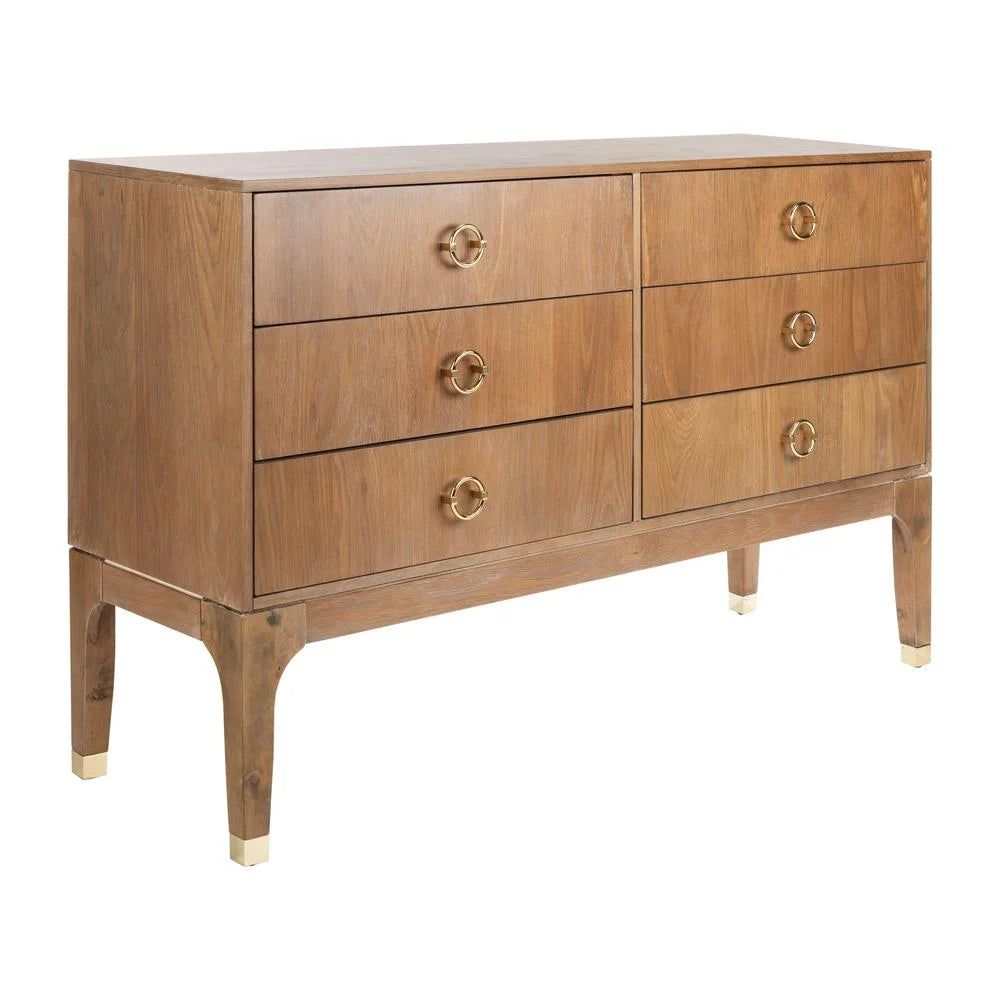 6 Drawer Rustic Oak Dresser Z875741