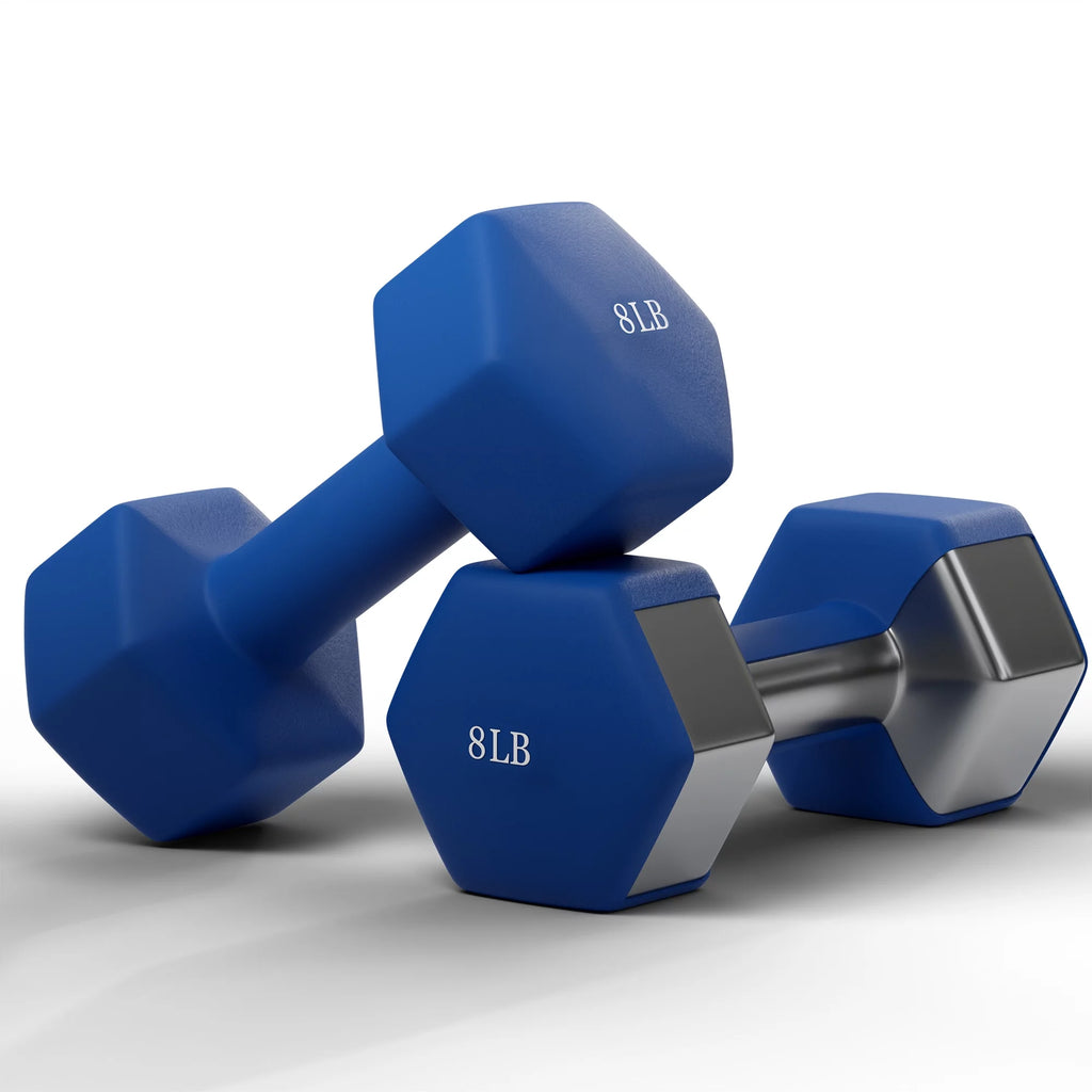 Set of 2 25LB Black Hex Dumbbells N8144