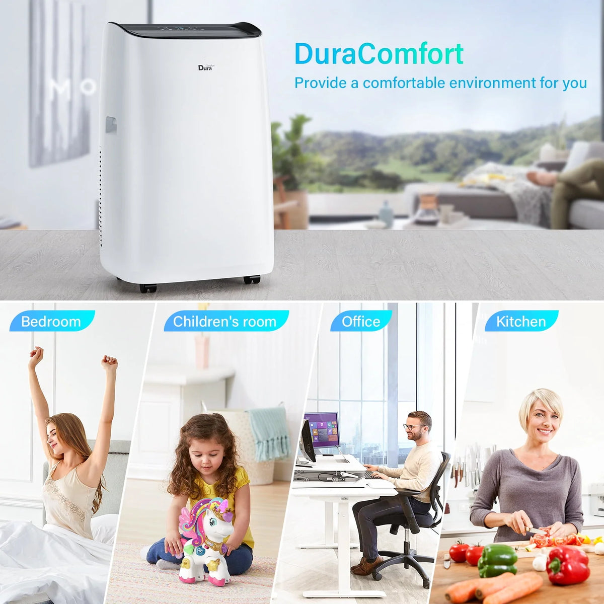 12000 BTU White Portable Air Conditioner Y9174