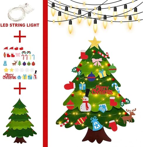 Oversized Felt Christmas Tree with Lights Y868