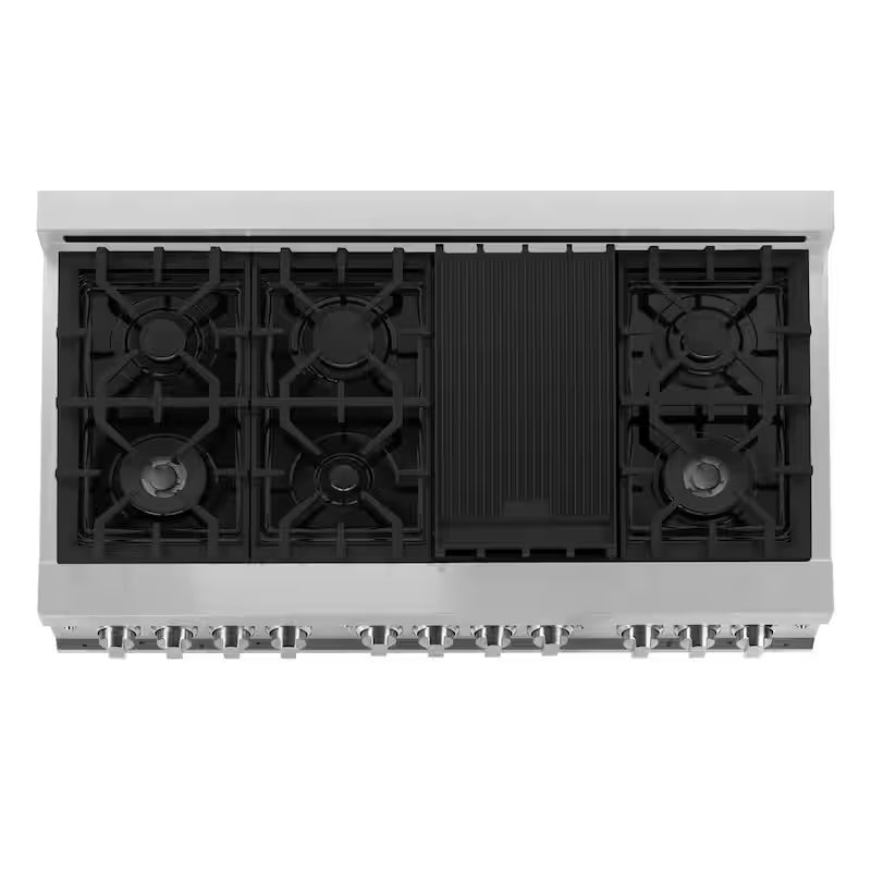 7 Burner Double Oven Dual Fuel Range in Stainless Steel V30951