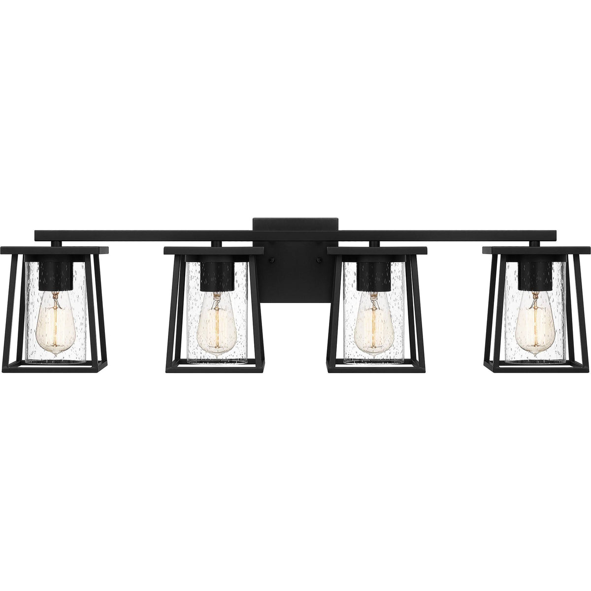 4-Light Matte Black Bath Light X61965