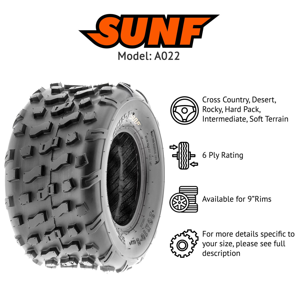 Set of 4 ATV Tires 20x10-9 4 PR H2373